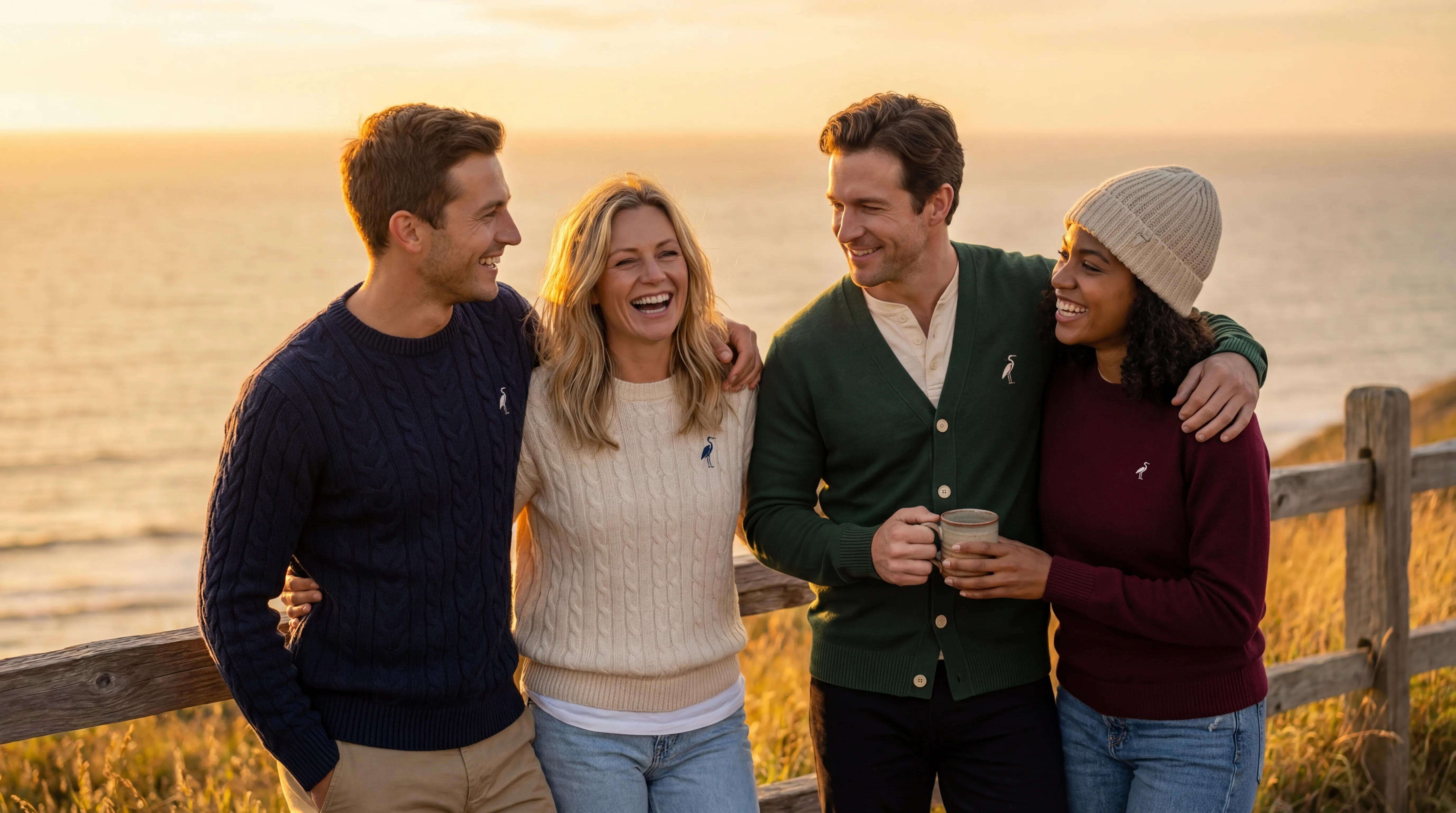 Friends at golden hour