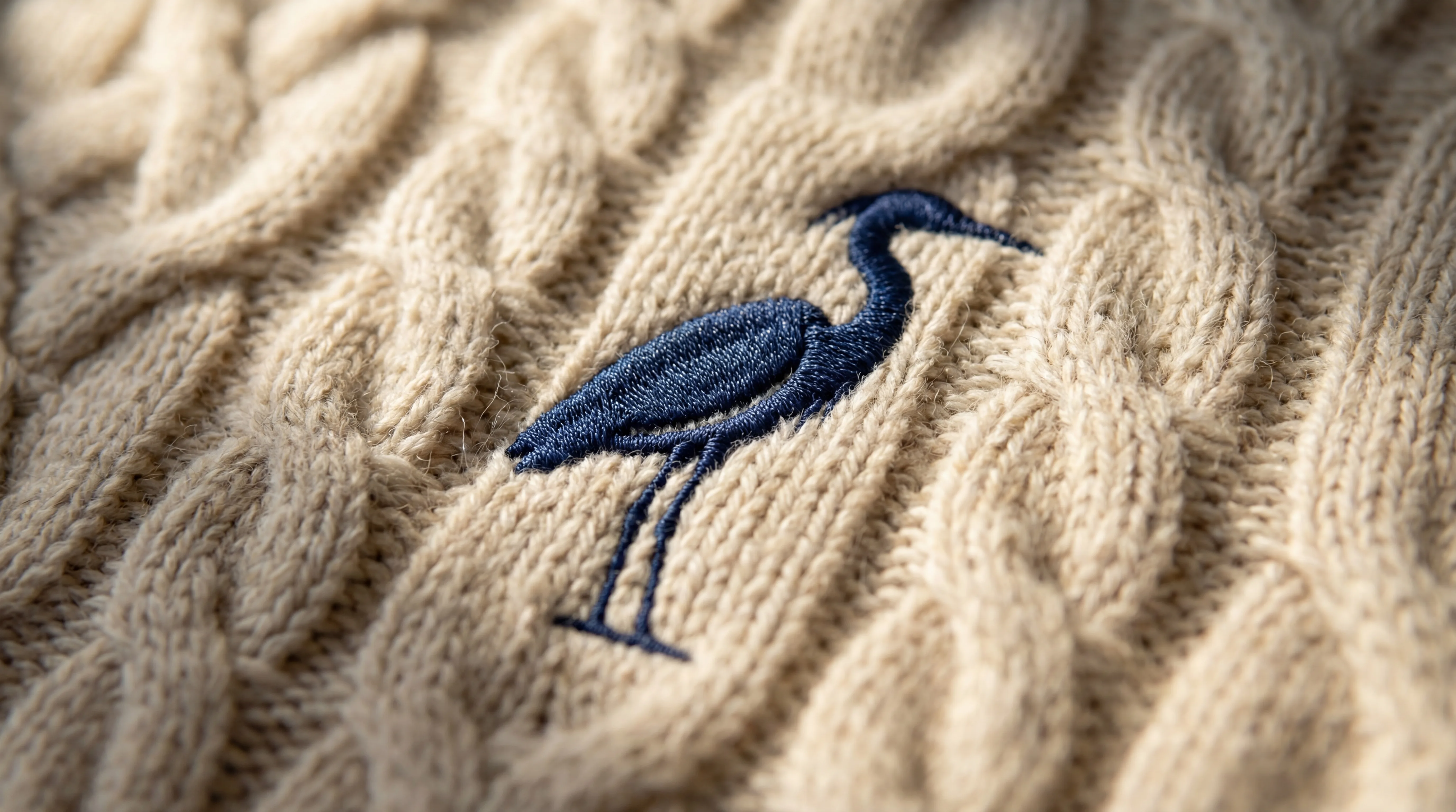 The Craft — embroidery on cable knit